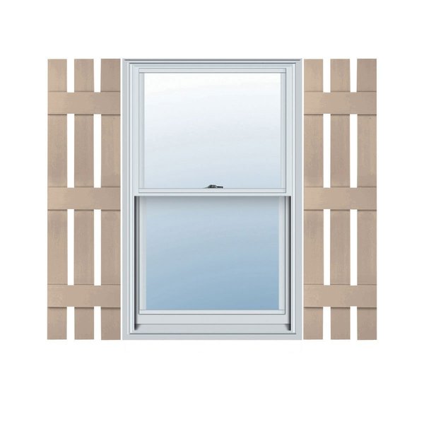 Ekena Millwork Mid-America Vinyl, TailorMade Three Board Spaced (3 Batten), Board-n-Batten Shutters, S31261023 S31261023